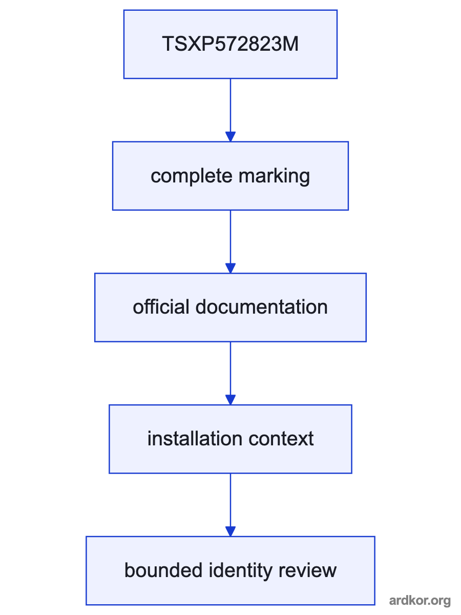 Upstream inputs connect through TSXP572823M to the downstream process.